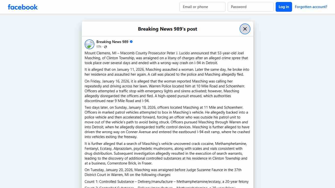 Mount Clemens, MI – Macomb County... - Breaking News 989 Facebook