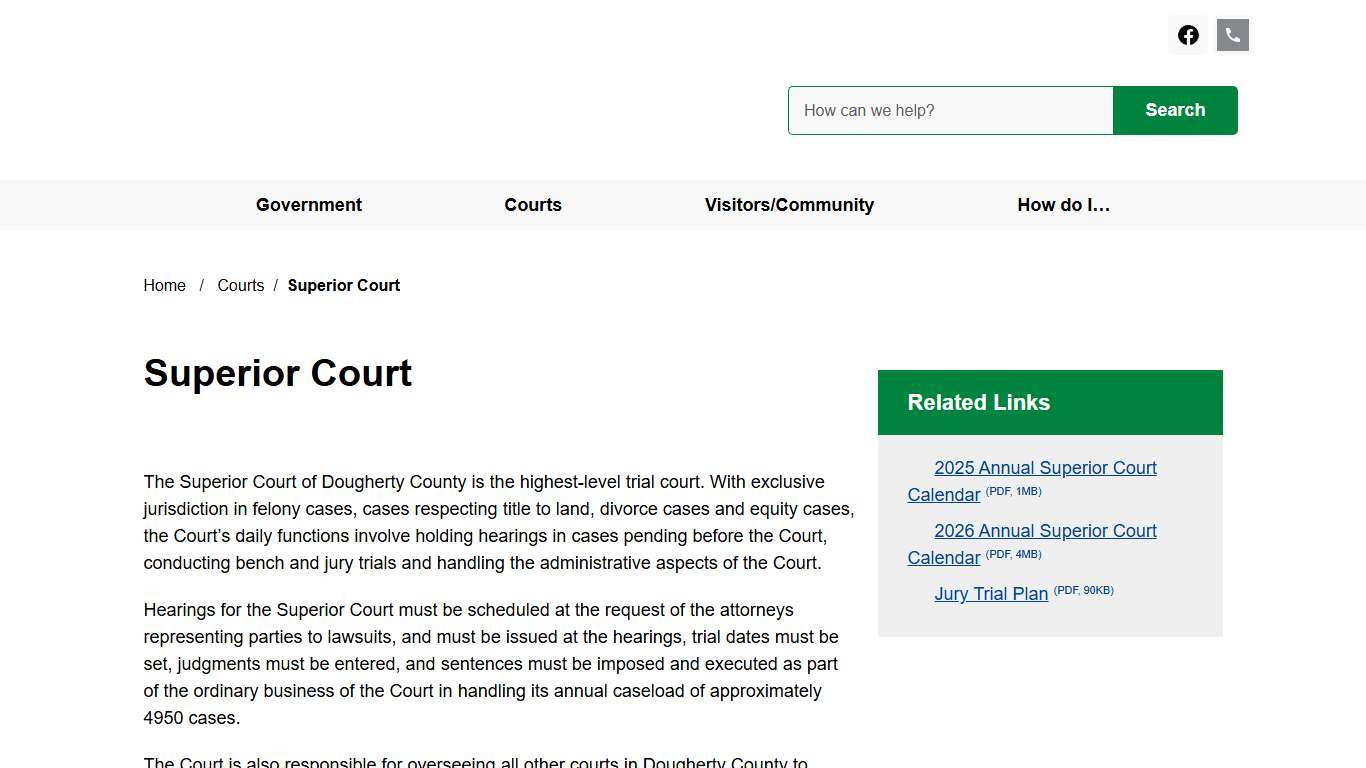 Superior Court Dougherty County, GA