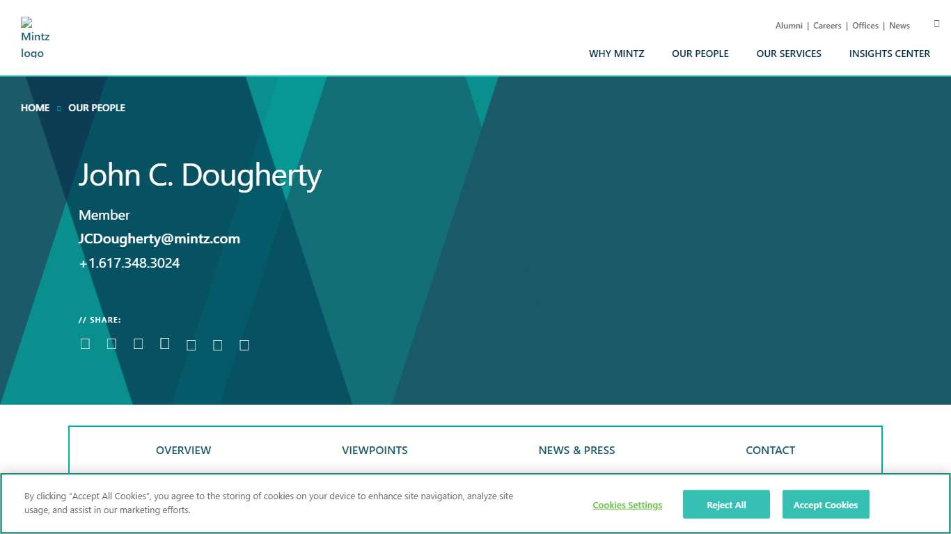 John C. Dougherty Commercial Litigation Product Safety Matters Mintz