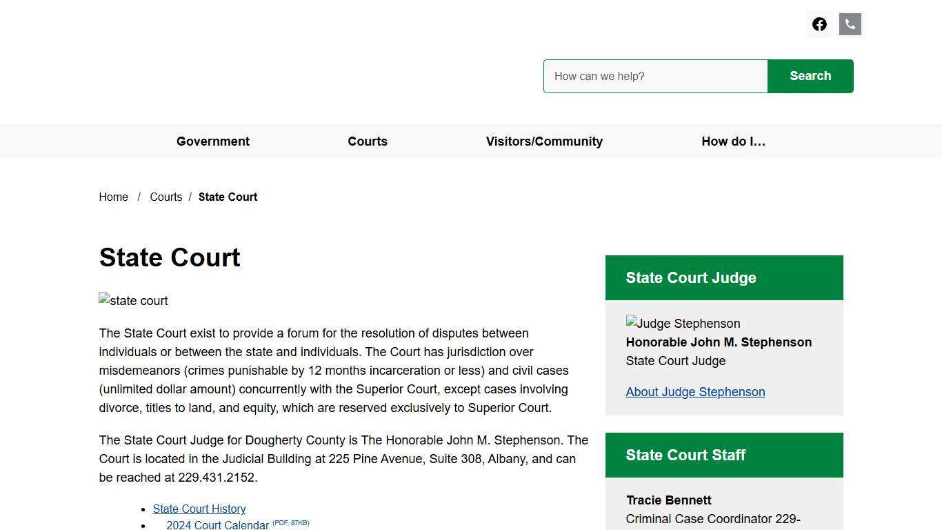 State Court Dougherty County, GA